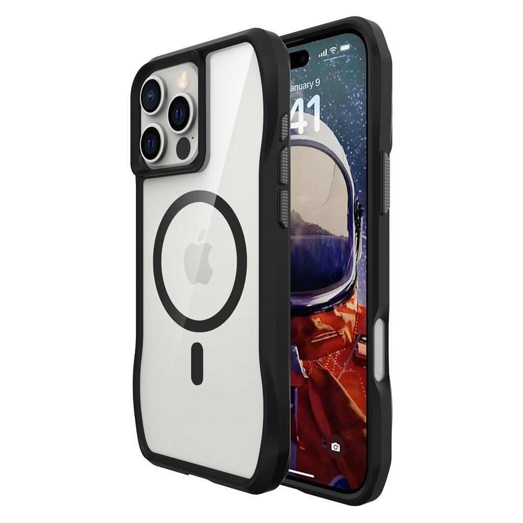 Apple iPhone 16 Pro TOKO Octagon magsafe hátlap tok (Fekete)