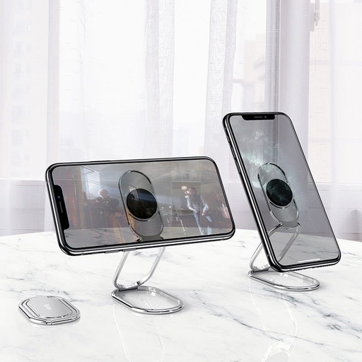 Hoco PH36 asztali telefon- és tablettartó állvány, multifunkcionális, 7"-ig, cink ötvözet, ezüst