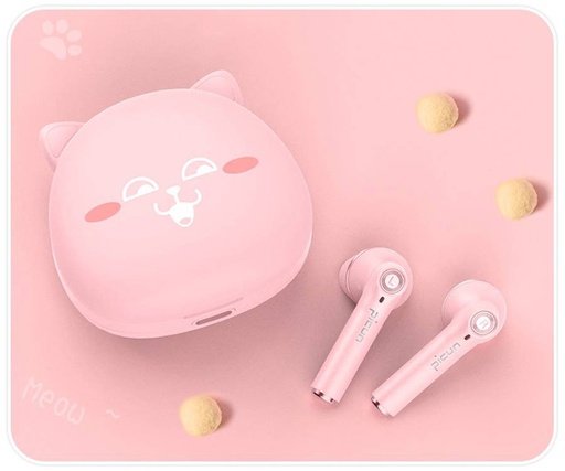 Picun HI CAT vezeték nélküli headset, BT 5.0, pink