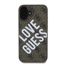 Apple iPhone 16 Guess PU Leather 4G Big Love Logo MagSafe tok (Barna) - GUHMP16SP4PLGWW