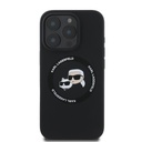 Apple iPhone 16 Pro Max Karl Lagerfeld Liquid Silicone K&CH Heads MagSafe tok (Fekete) – KLHMP16XSKCHTCK