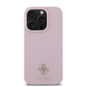 Apple iPhone 16 Pro Max Guess PU Grained 4G Small Metal Logo MagSafe tok (Rózsaszín) - GUHMP16XPGCSM4MP
