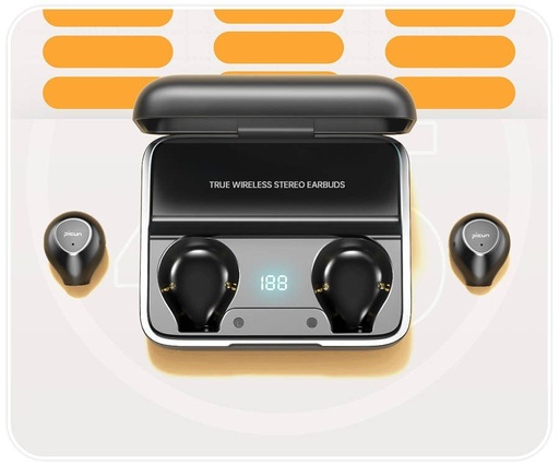 Picun W13 vezeték nélküli headset, BT 5.0, LED állapotjelző, fekete
