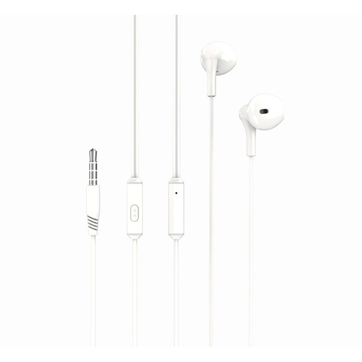 XO EP39 vezetékes fülhallgató 3,5 mm jack (Fehér)
