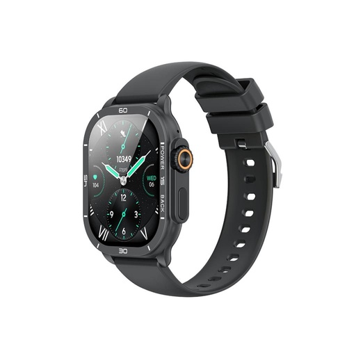 XO J12 okosóra – AMOLED kijelzős, sportfunkciós, hívásfogadásra alkalmas (Fekete)