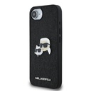 Apple iPhone 16e Karl Lagerfeld Fixed Glitter Metal K&CH tok (Fekete) – KLHCPSE4PFGKCPK
