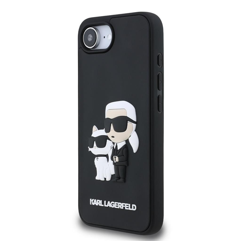 Apple iPhone SE 2022 Karl Lagerfeld 3D Karl & Choupette tok (Fekete) – KLHCPSE43DRKCNK