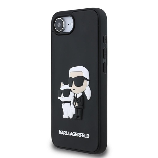 Apple iPhone SE 2022 Karl Lagerfeld 3D Karl & Choupette tok (Fekete) – KLHCPSE43DRKCNK