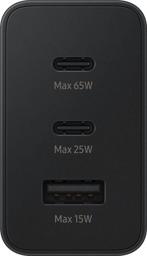 Samsung PD Trio hálózati töltő 65W 2× USB-C / USB-A (Fekete)