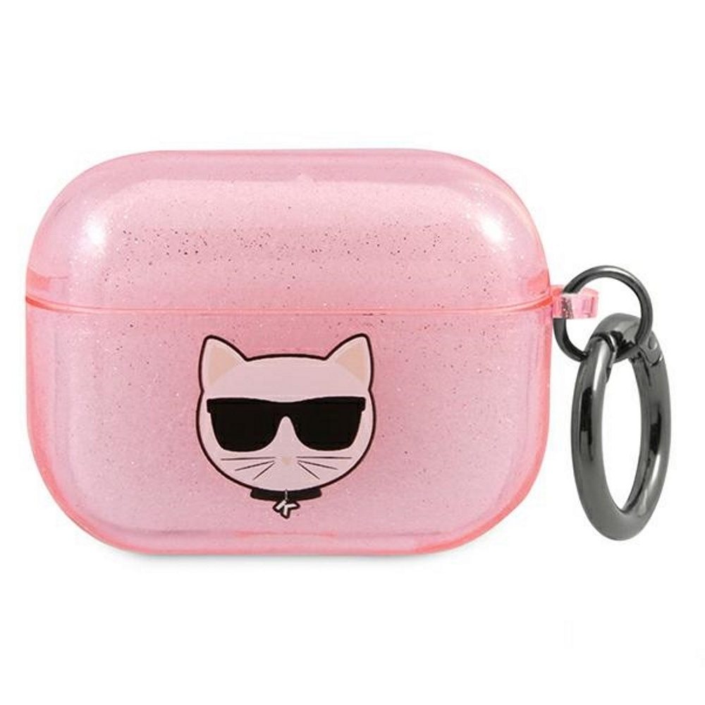 Apple AirPods Pro Karl Lagerfeld csillámos tok Choupette (Rózsaszín) – KLAPUCHGP