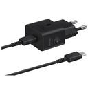 Samsung USB-C hálózati gyorstöltő 25W + USB-C kábel (Fekete)