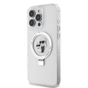 Apple iPhone 16 Pro Max Karl Lagerfeld Ringstand Karl and Choupette MagSafe tok (Fehér) - KLHMP16XHMRSKCH