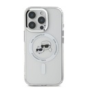 Apple iPhone 16 Pro Max Karl Lagerfeld IML K&CH Heads Metal Frame MagSafe tok (Átlátszó) - KLHMP16XHLSKCH