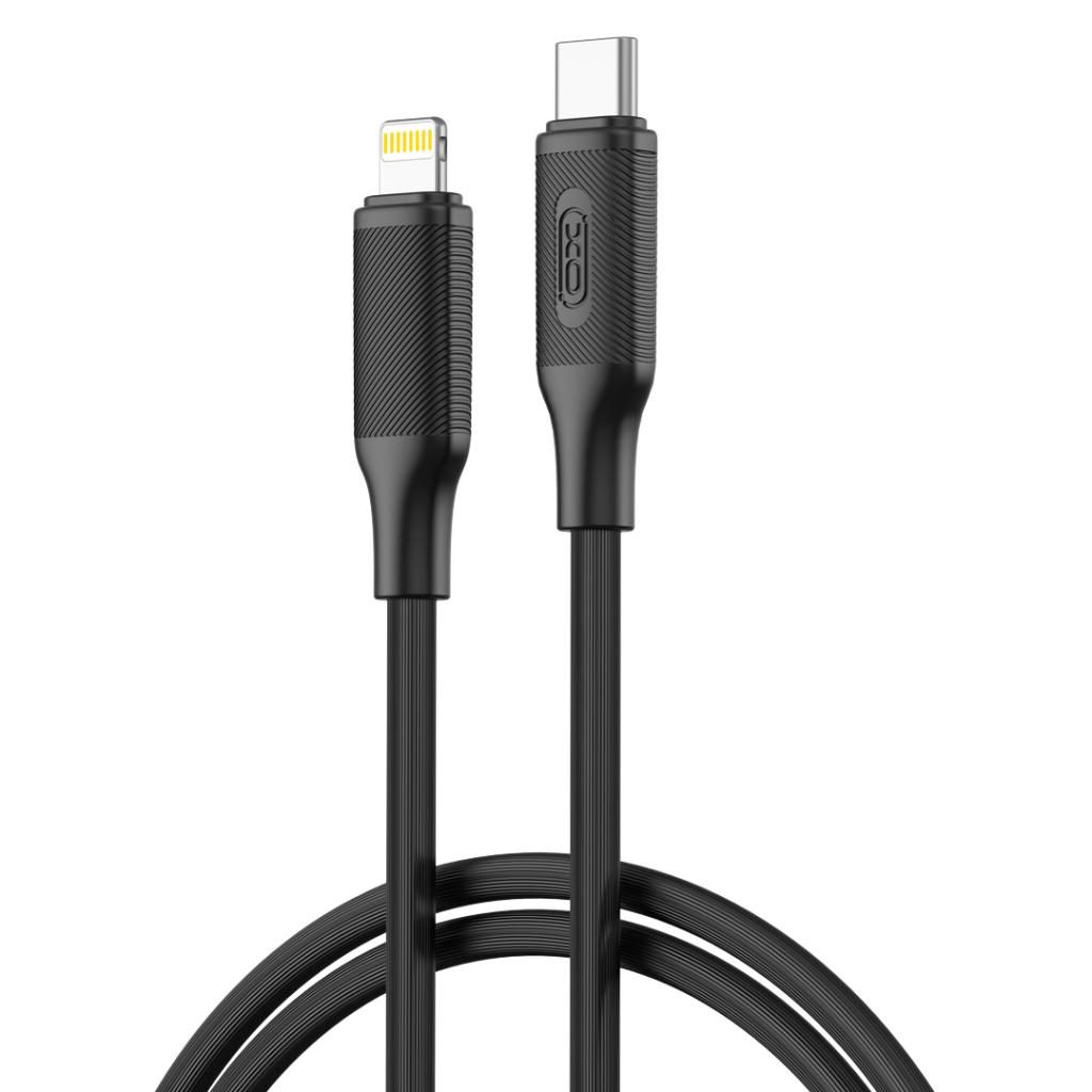 XO NB-Q265A USB-C–Lightning adatkábel (Fekete) – Minimalist Series, 27W