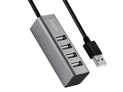 Hoco HB1 HUB, 4USB, type-C, szürke