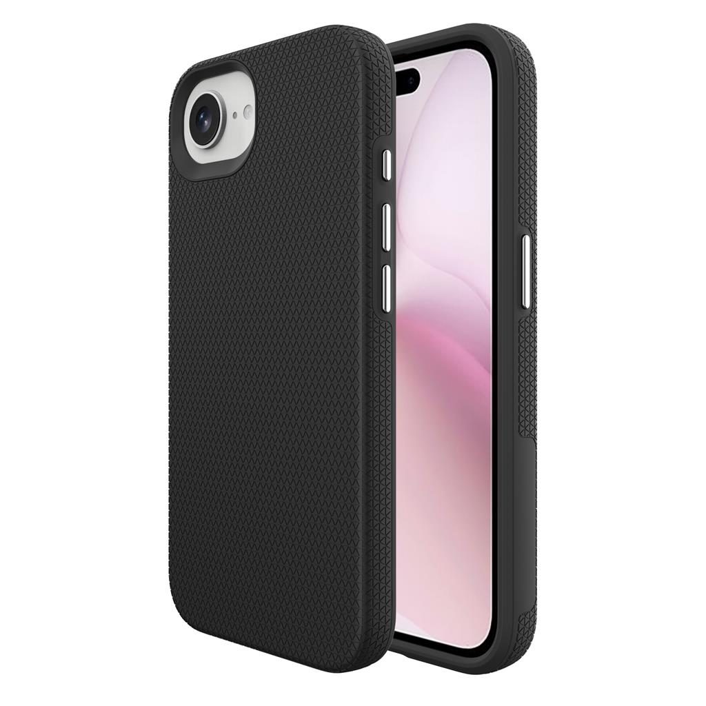 Apple iPhone 16e TOKO Triangle hátlap tok (Fekete)