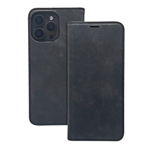 Honor 400 Lite Smart Sued notesz tok (Fekete)