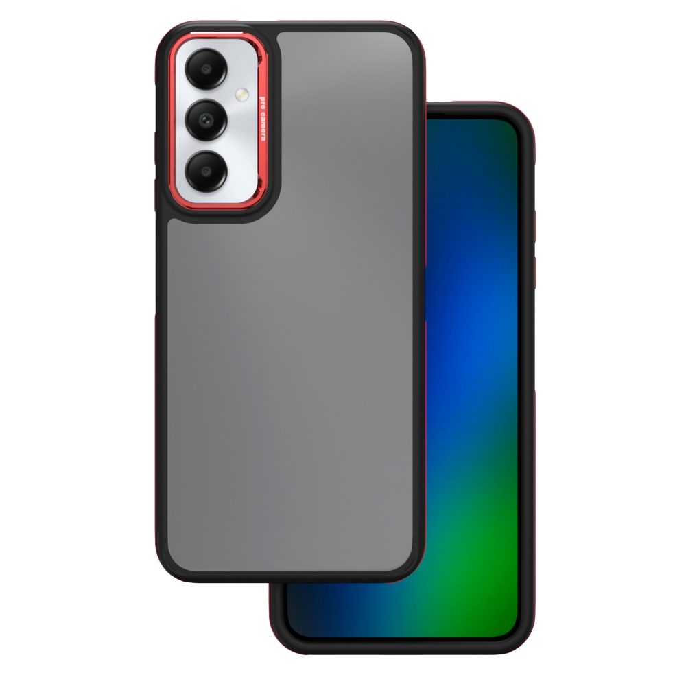 Samsung Galaxy A16 4G / Galaxy A16 5G Crystal black szilikon hátlap tok (Piros)