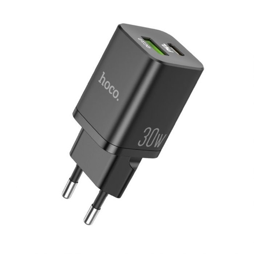 Hoco N13 hálózati gyorstötlő (QC, PD), PD 30W + QC 3.0, fekete