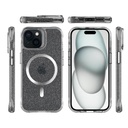 Apple iPhone 15 TOKO Pure Glitter MagSafe hátlap tok (Ezüst)