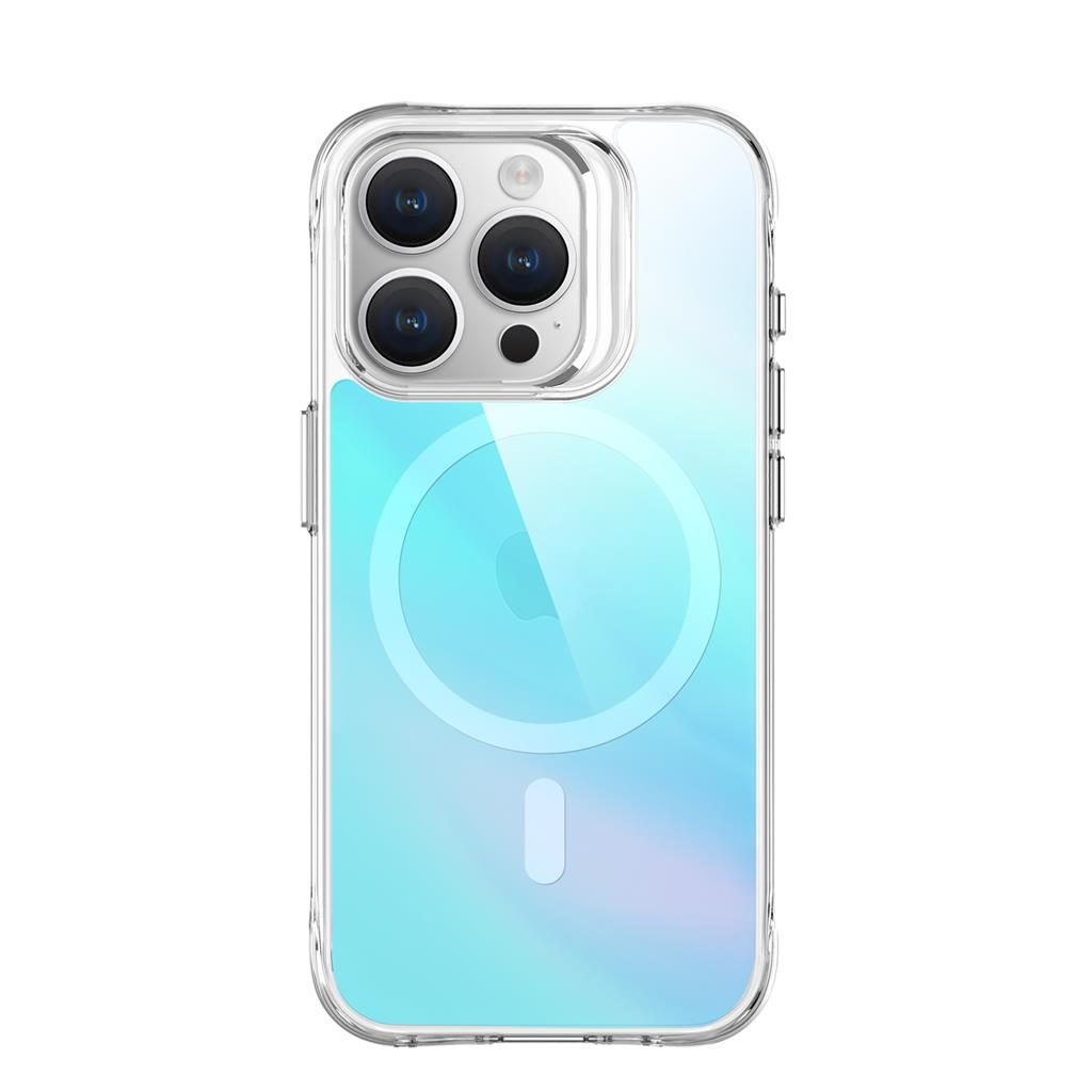 Apple iPhone 15 Pro TOKO Pure rainbow magsafe hátlap tok (Kék)