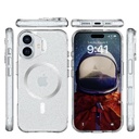 Apple iPhone 16 TOKO Pure Glitter MagSafe hátlap tok (Ezüst)