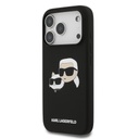 Karl Lagerfeld Liquid Silicone Double Heads MagSafe tok iPhone 17 Pro (Fekete) - KLHMP17LSKCHPPLK