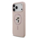 Karl Lagerfeld Liquid Silicone Karl and Choupette MagSafe tok iPhone 17 Pro Max (Rózsaszín) - KLHMP17XSCMKCRHP