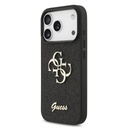 Guess PU Fixed Glitter 4G Metal Logo tok iPhone 17 Pro (Fekete) - GUHCP17LHG4SGK