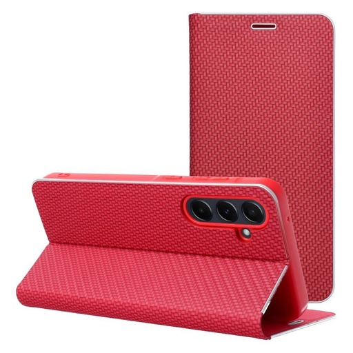 Xiaomi Redmi Note 14 Pro 5G / Redmi Note 14 Pro Plus 5G Lunca carbon notesz tok (Piros)