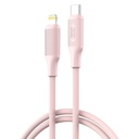 XO NB-Q265A USB-C–Lightning adatkábel (Rózsaszín) – Minimalist Series, 27W