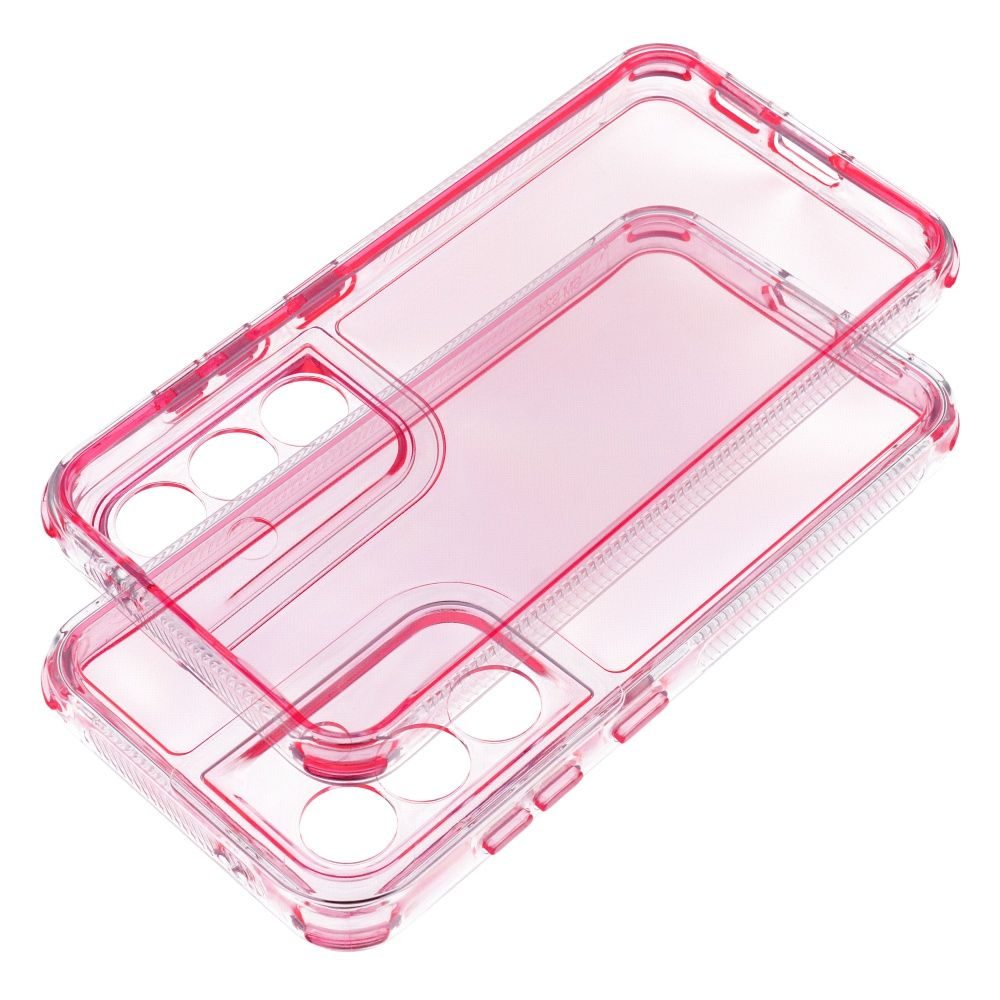 Samsung Galaxy S25 Ultra Matrix Clear szilikon hátlap tok (Rózsaszín)