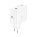 XO CE35 GaN fali töltő 100W 2x USB-C + 1x USB-A (Fehér)