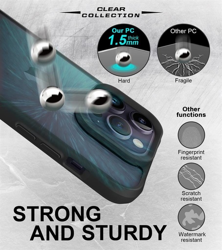 Apple iPhone 14 Pro Max TOKO Combat X mode Frost hátlap tok (Fekete)