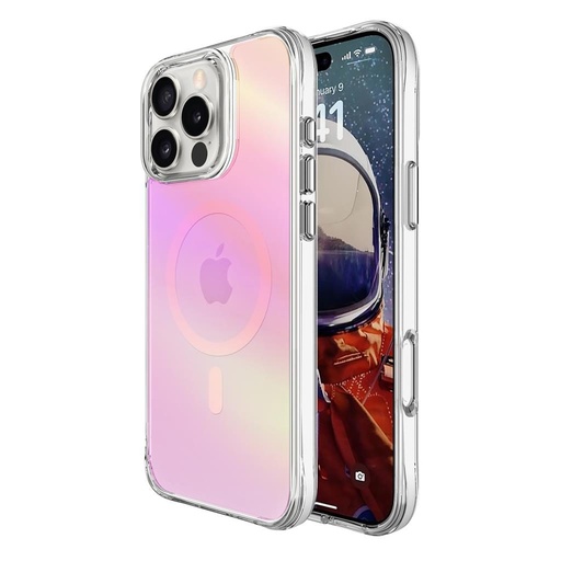 Apple iPhone 16 Pro Max TOKO Pure rainbow magsafe hátlap tok (Rózsaszín)