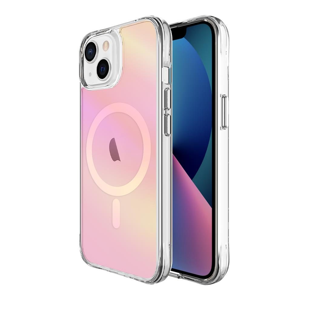 Apple iPhone 14 TOKO Pure rainbow magsafe hátlap tok (Rózsaszín)