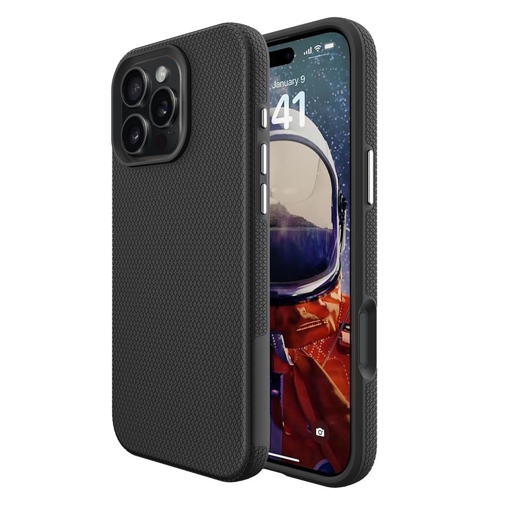 Apple iPhone 16 Pro TOKO Triangle hátlap tok (Fekete)