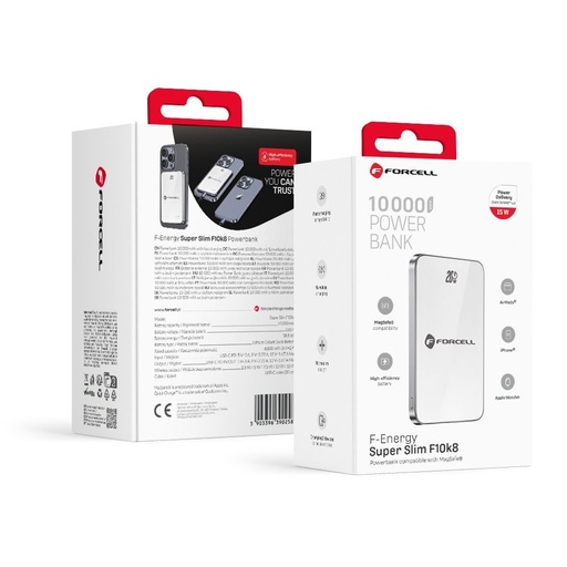 Forcell F-Energy SuperSlim F5K8 MagSafe power bank 15W 5000 mAh (Fehér)