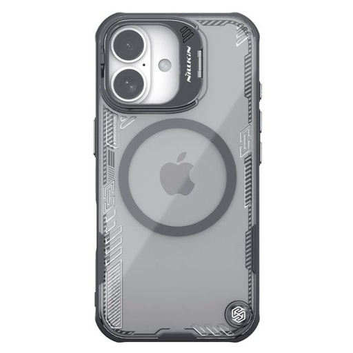 Apple iPhone 16 Nillkin Iceblade Prop camera visible magsafe hátlap tok (Fekete)