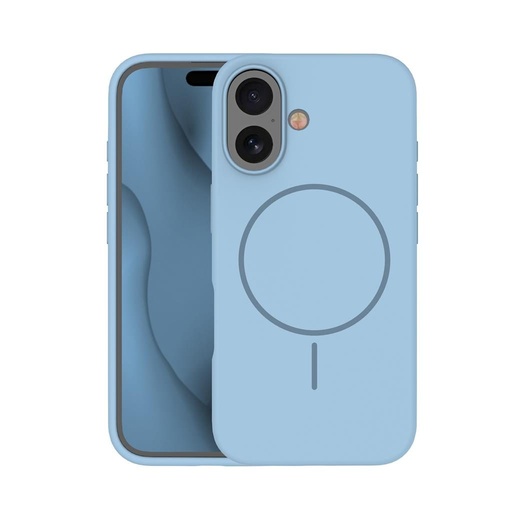 Apple iPhone 16 Silicone Thin magsafe hátlap tok (Kék)