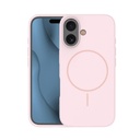 Apple iPhone 16 Silicone Thin magsafe hátlap tok (Rózsaszín)