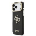 Guess PU Grained 4G Logo Stand Camera Frame iPhone 17 Pro Max (Fekete)