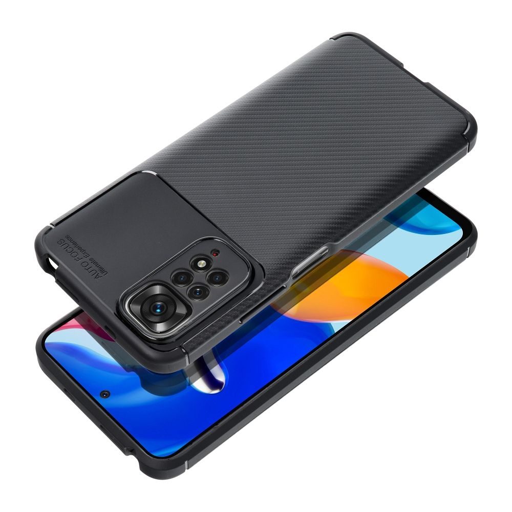 Xiaomi Redmi 15C carbon fiber szilikon hátlap tok (Fekete)