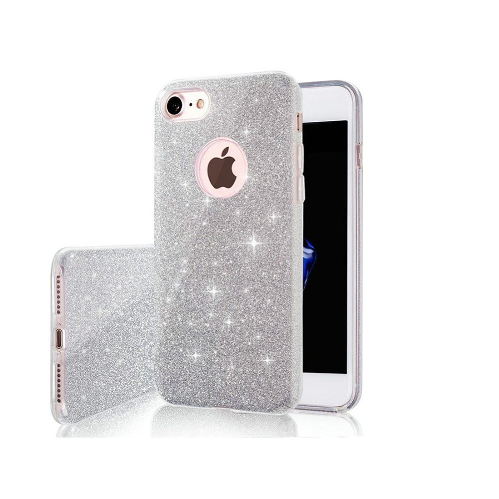 Apple iPhone 16e glitter 3in1 hátlap tok (Ezüst)