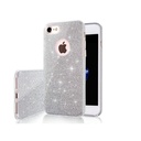 Apple iPhone 16e glitter 3in1 hátlap tok (Ezüst)