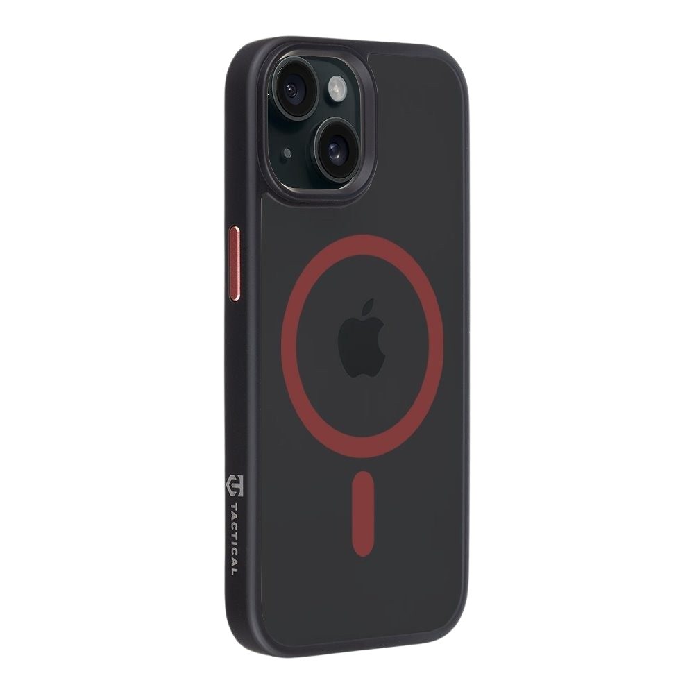 Apple iPhone 15 Tactical MagForce Hyperstealth 2.0 hátlap tok (Fekete - Piros)