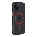 Apple iPhone 15 Tactical MagForce Hyperstealth 2.0 hátlap tok (Fekete - Piros)