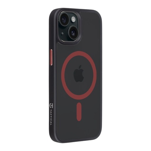 Apple iPhone 15 Tactical MagForce Hyperstealth 2.0 hátlap tok (Fekete - Piros)