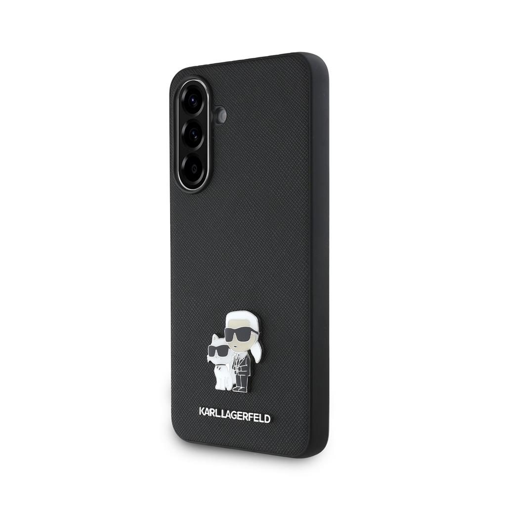 Karl Lagerfeld PU Saffiano Metal Karl and Choupette tok Samsung Galaxy A36 (Fekete) - KLHCSA36PSAKCMPK