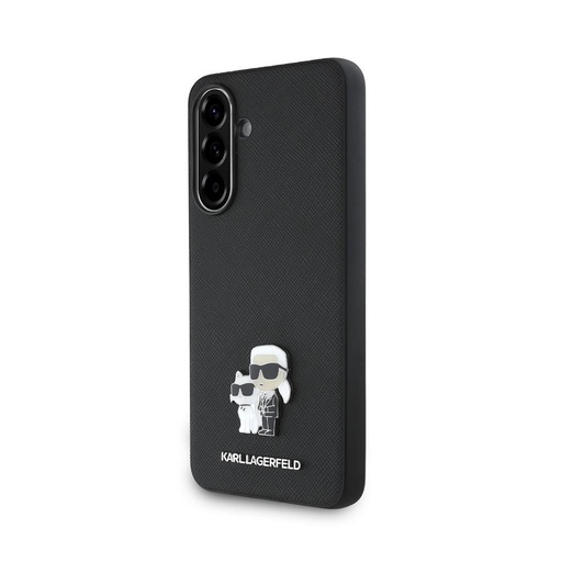 Karl Lagerfeld PU Saffiano Metal Karl and Choupette tok Samsung Galaxy A36 (Fekete) - KLHCSA36PSAKCMPK